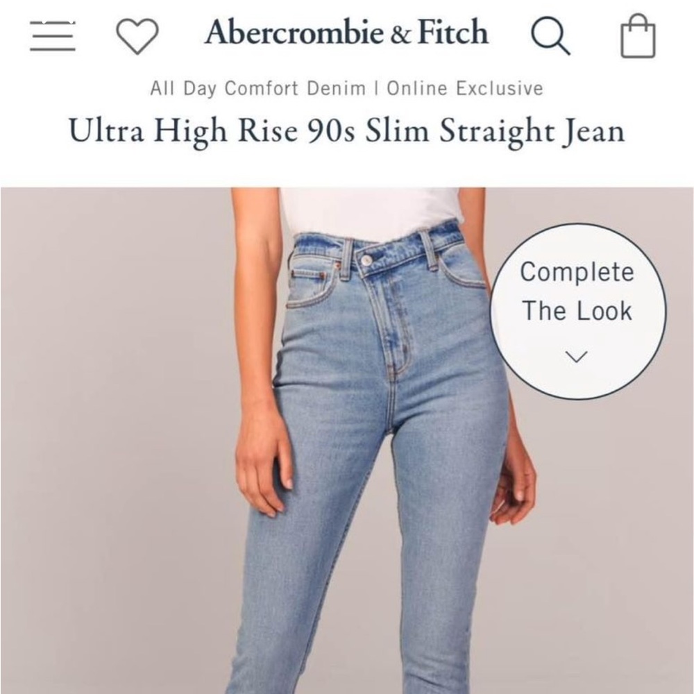 Abercrombie & Fitch Ultra High Rise Straight Jean